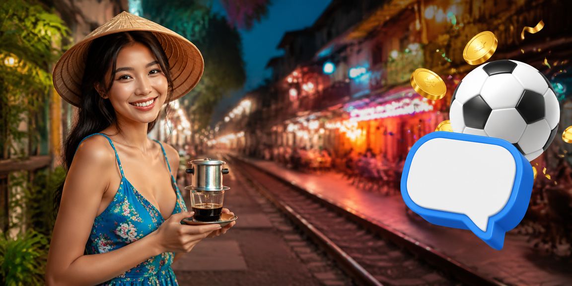 Người dùng Hà Nội xem kèo bóng đá và kiểm tra khuyến mãi onbet2 tại quán cà phê buổi sáng
